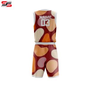 Basketball Jersey Newest Design Sportswear Custom Made Orange Basketball Uniform for Kids Adult - Product Image 2