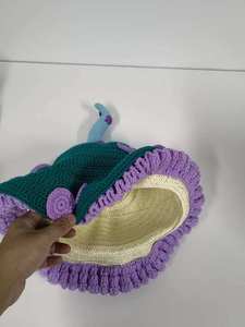 Mushroom Elf <b>Hat</b> Knitted Yarn Large Brimmed <b>Hat</b> for <b>Men</b> and Women, Autumn and <b>Winter</b> Heavy Industry, Pure Handmade Weaving - Product Image 4