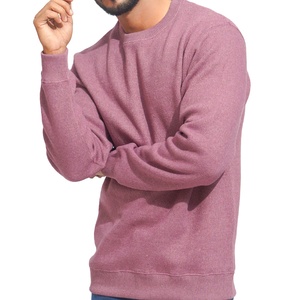 New Top Quality Custom Logo Sweatshirts for <b>Men</b> and Solid Color Regular Fit Long Sleeve Sweatshirts - Product Image 3