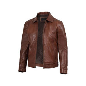 Veste en cuir synthétique à fermeture éclair intégrale, prix bas, vêtements décontractés, haute qualité, imperméable, respirante, design patchwork pour hommes motards - Product Image 4