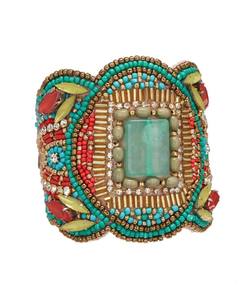 Chic Boho Pink Beaded Cuff para pulsera para bodas, aniversarios o fiestas, tamaño de regalo. 2,26. In. - Product Image 3