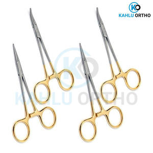 Kahlu คีมหนีบล็อคกระดูกและข้อแบบ5.5ตรงโค้งสำหรับจับยุงที่จับสแตนเลสแบบแมนนวล - Product Image 3