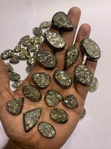 Piedras preciosas sueltas de pirita Druzy Natural de alta calidad, precio al por mayor, increíble cabujón Druzy de piedras preciosas para la fabricación de joyas, piedras Druzy - Product Image 2