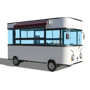 Edelstahl Bus Fritte use Fast Food Trucks Street Mobile Food Trailer mit vollen Küchengeräten