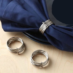 Anneau de serviette en argent Royal, Design d'amour en relief bon marché, anneau de serviette gravé, anneau de serviette de haute qualité pour restaurant - Product Image 4