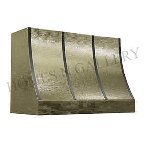 Hotte de cuisine murale artisanale en laiton sur mesure avec finition martelée personnalisée pour foyer - Product Image 6