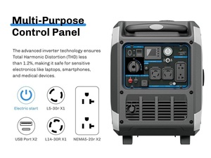 Générateur Inverter Portable Neuf de Qualité 6500W, Parallèle, 4 Temps, Essence/GPL, 11L, Démarrage Électrique - Product Image 4