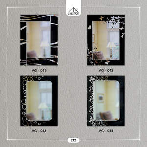 Miroir de salle de bain design à rainure en V avec réflexion claire pour les espaces intérieurs modernes en provenance d'Inde - Product Image 5