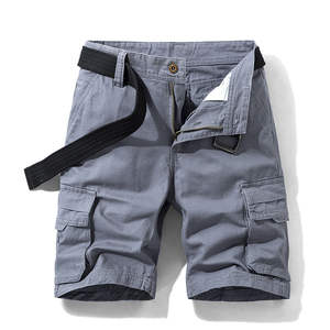 Shorts cargo décontractés pour hommes en polyester/coton, taille mi-haute, écologiques, style urbain estival, séchage rapide, design durable, prix économique - Product Image 1