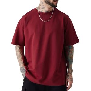 T-shirt en coton pour hommes, vente en gros, écologique, uni, haute qualité, épais, décontracté, personnalisable avec logo 2026 - Product Image 1