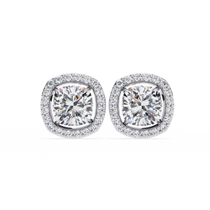 REYES Boucles d'oreilles en argent sterling 925 classique de luxe avec coussin en moissanite VVS de 1.5 carats pour femmes, bijoux fins de style Hip Hop - Product Image 5