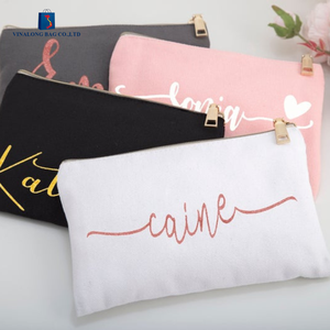 Pochette zippée en toile écologique pour cosmétiques et articles de toilette, vente en gros - Product Image 4