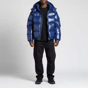 Veste bomber de haute qualité, style vintage, matière polyester brillante, couleur unie, veste matelassée décontractée de qualité supérieure - Product Image 3