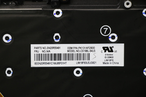 Reposamanos y Teclado para Laptop Lenovo ThinkPad X1 Yoga 4.ª Gen. 5M10V24845 5M10V24881, Inglés (EE. UU.) con Retroiluminación, Gris - Product Image 5