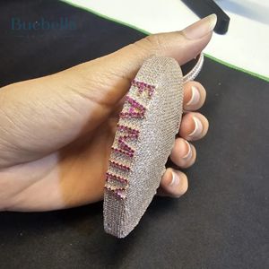 Colgante de esqueleto de corazón estilo Hip Hop, Diamante de moissanita Real con borde de letra personalizado, regalo chapado en oro rosa de plata de ley 925 - Product Image 3