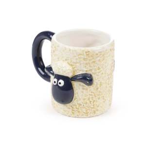 Taza de Cerámica Pintada a Mano en 3D de Shaun el Ovejo, Diseño Moderno, Apta para Microondas, para Ocasiones Modernas - Product Image 4