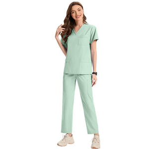 Ensemble de blouses médicales pour femmes, uniformes de travail pour infirmières, à séchage rapide, avec haut et pantalon extensibles, tissu tissé pour les médecins - Product Image 5