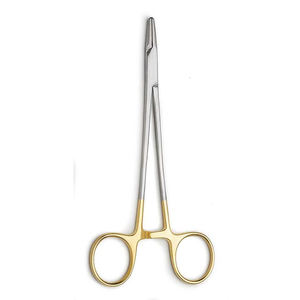 Portaagujas de madera Crile profesional 230 mm 9 \ "Fórceps quirúrgicos de carburo de tungsteno con salas laterales rectas Fuente de alimentación manual - Product Image 5