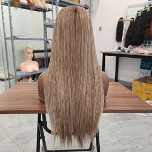 Vente en gros 100% perruque de cheveux humains bruts vietnamiens Blonde pour Ombre pré-plumée os droit vendeur de dentelle transparente de haute qualité - Product Image 4