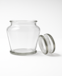 Tarro de vidrio Mason en relieve con tapa de metal almacenamiento hermético para uso doméstico perfecto para recetas de aperitivos - Product Image 5