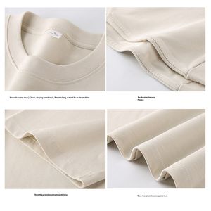 Camiseta de Algodón Peinado de 260g para Hombre, Precio de Fábrica en Bangladesh y China, Corte Holgado, Estilo Japonés, Cuello Redondo - Product Image 4