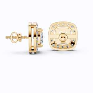 Pendientes de Diamantes Cultivados en Laboratorio con Corte Princesa para Mujer, 2.00 CT, Certificados por IGI, Oro Sólido de 14K, Chapado en Rodio de Lujo - Product Image 6