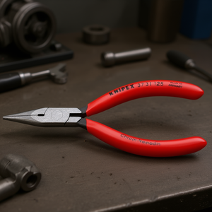 Alicates de Punta Plana Knipex Precision Mechanics, Anodizados en Negro con Cabeza Pulida, Mangos Recubiertos de Plástico, Mordazas Semicirculares - Product Image 3