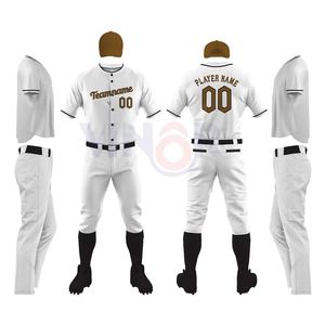 Venta caliente Hombres Uniforme de béisbol Uniforme de diseño de etiqueta privada Etiqueta privada Su propio diseño Conjuntos de Jersey y pantalón de béisbol - Product Image 2