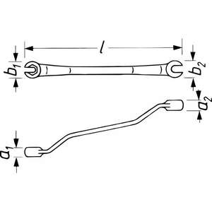 Llave de doble boca en forma de D de Hazet, perfil de 6 puntas reforzado - Product Image 2