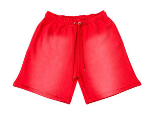 Course à pied entraînement Gym hommes Shorts personnalisé hommes poids lourd coton Shorts soleil délavé éponge Style vêtements de rue Anti-rides impression - Product Image 3