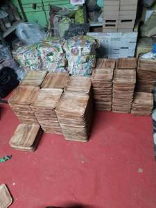 Plateau de service en bois d'acacia fait à la main, design moderne, personnalisé, offre spéciale, plat de camping écologique, poli étanche - Product Image 2