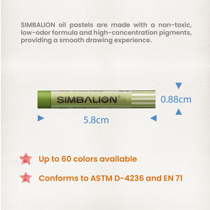 Simbalion OP24 Ensemble de pastels à l'huile de taille standard 24 couleurs - Qualité professionnelle pour étudiants Certifié EN 71-3 ASTM F966 Retour à l'école Art - Product Image 3