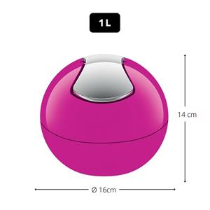 Collezione Spirella Bowl, Cestino per Rifiuti 16 x 14 cm (1 Litro), Polistirolo, Viola - Product Image 2