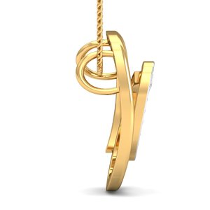 Minimalist <b>Letter</b> C Zircon <b>Brass</b> Pendant 18k Gold Plated Initial Geometric Wholesale Necklaces For Women - Product Image 5