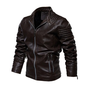 Chaqueta de Cuero Genuino para Hombre, Abrigo de Motociclista para Invierno y Otoño, Ropa de Abrigo Delgada y Moderna, Chaqueta de Marca para Hombre - Product Image 4