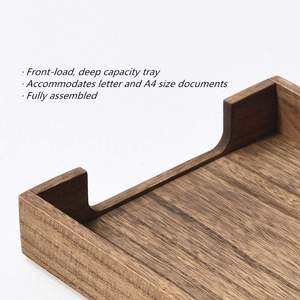 Plateau en bois taille lettre à un niveau-Collection de tons en bois plateau de documents à chargement frontal pour bureau organisateur de bureau bureau - Product Image 2