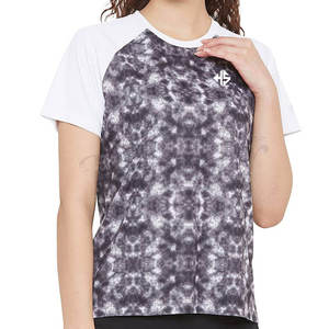 Camisetas de alta calidad para mujer, camisetas de poliéster hechas a medida, camisetas transpirables de poliéster con cuello redondo para mujer, ropa informal - Product Image 1