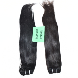 100% extensions de cheveux indiens vierges bruts non transformés naturels soyeux directement d'un donneur-cheveux humains vietnamiens bruts - Product Image 3