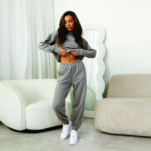 Wholesale 2026 Light Grey With Custom Logo <b>Women</b> High Waist Joggers Pants Casual Sweatpants Activewear Jogger Pants <b>For</b> <b>Women</b> - Product Image 4
