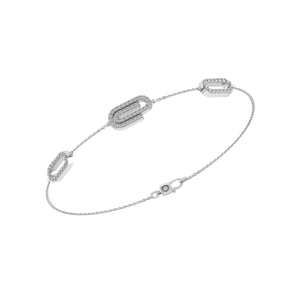 สร้อยข้อมือลายเรขาคณิตสีทอง14K ที่ได้รับการรับรองจากแล็ปที่ปลูกด้วยเพชรคลาสสิกสำหรับเป็นของขวัญผู้ผลิต ODM - Product Image 1