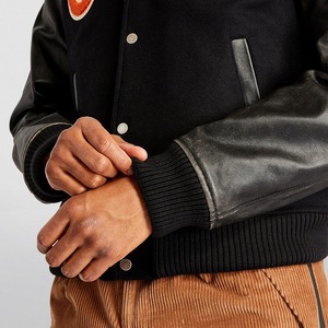 Nouveau design de couleur unie pour hommes Veste Letterman Streetwear Vêtements chauds Veste Letterman pour hommes - Product Image 5