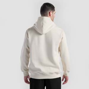 Sweat à capuche zippé en molleton 100 % coton (Tofu) XS, léger, motif uni, broderie 3D, design patchwork sérigraphié, personnalisable - Product Image 2