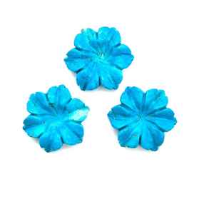 Piedra de Turquesa Azul Natural Tallada a Mano, Gema de Flor de Cristal, Joyería Floral - Product Image 4