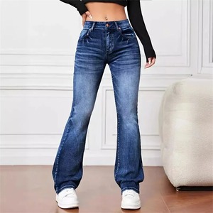 Pantalon en jean évasé surdimensionné de qualité supérieure pantalon décontracté élégant de qualité supérieure pantalon en coton biologique respirant pour femmes - Product Image 3