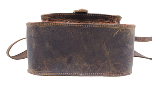 Sac à bandoulière de selle en cuir de buffle véritable de haute qualité bicolore personnalisé sac à bandoulière polyvalent à la mode unisexe à usage quotidien - Product Image 5