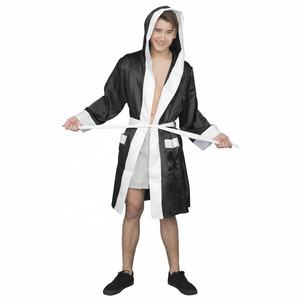 Bata de boxeo de satén de seda con capucha, Material de alta calidad personalizado para uniformes de boxeo, paquistaní, superventas - Product Image 1