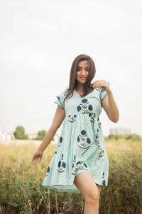 Vestido indio hecho a mano de algodón de estilo bohemio para mujer, ropa de fiesta de boda de verano, regalo nupcial personalizado a la venta - Product Image 2