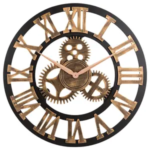 Customizable Size New High Quality Rotating Wooden Wall Clocks