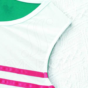 Tenues de cheerleading personnalisées avec logo, dernière conception, vêtements d'entraînement en spandex, impression OEM, contraste de couleurs, pour filles et adultes, vente en gros, haute qualité - Product Image 3