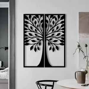 Diseño de árbol Premium Arte de pared de metal Patrones únicos para lujosos temas de decoración de comedor - Product Image 1